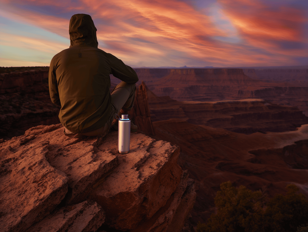 Thermal bottle at canyon